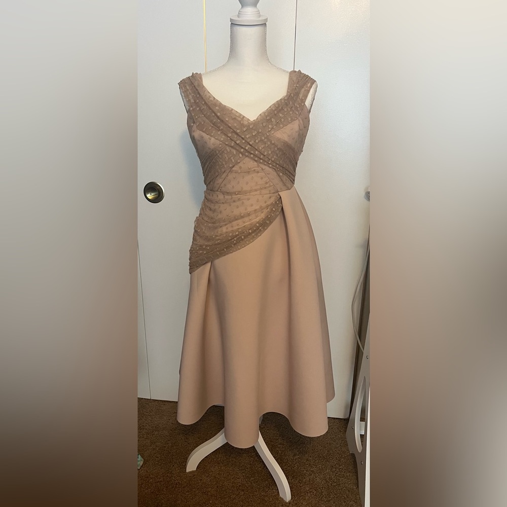 NWT ASOS mauve pink midi dress, US size 8